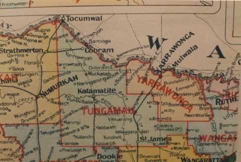 Tungamah shire map, 1924