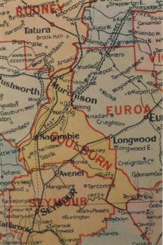 Goulburn shire map, 1924