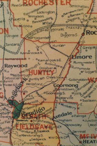 Huntly shire map, 1924