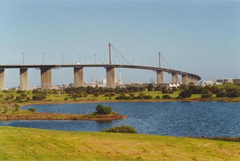 Newport Power Station and West Gate Bridge from Westgate Park, 2000