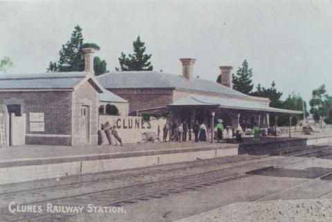 Clunes Railway Station, 1910