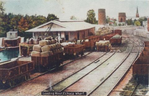 Railway Station, Echuca Wharf, 1907