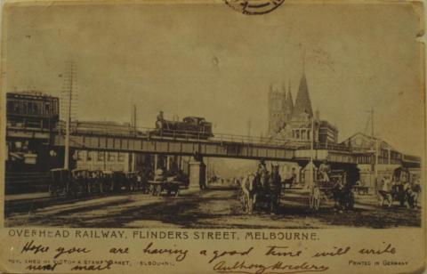 Overhead Railway, Flinders Street, Melbourne, 1905