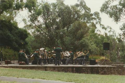 Band playing in Wattle Park, 2002