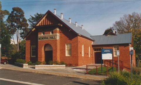 Templestowe Hall, Anderson Street, 2002