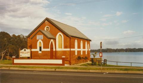 Nagambie Uniting Church beside lake, 2002