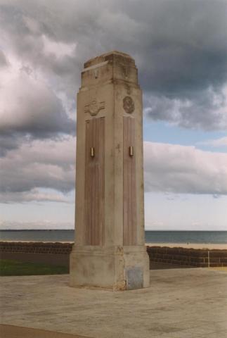 Bridge pillar, Victorian centenary, Beach Street, Port Melbourne, 2004