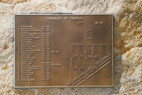 Tresco township plaque, 2007