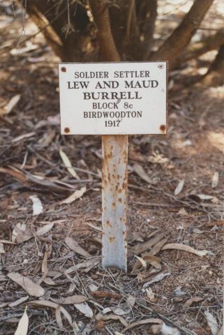 Marker at Merbein memorial garden, 2007