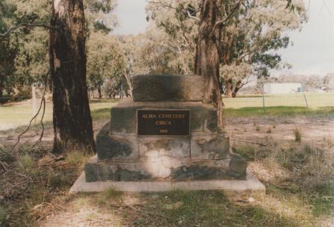 Alma cemetery plaque, 2008