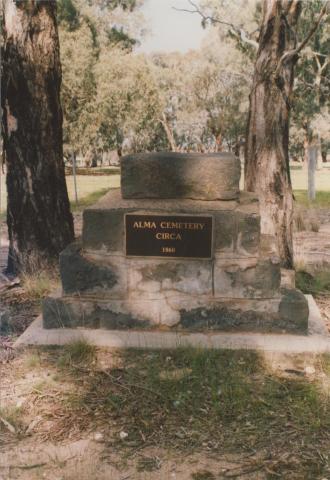 Alma cemetery plaque, 2008