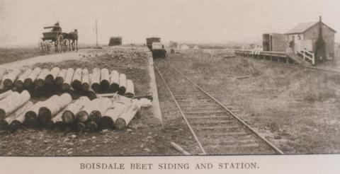 Boisdale beet siding and station, 1912