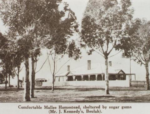 Mr J Kennedy's homestead, Beulah, 1922