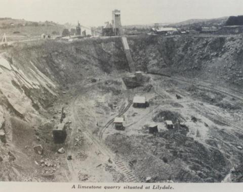 Limestone quarry, Lilydale, 1937