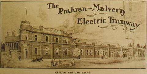 Prahran-Malvern Electric Tramway, Coldblo Road, 1909