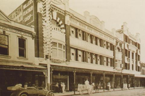 Millers feather factory, Chapel Street, Prahran, 1910