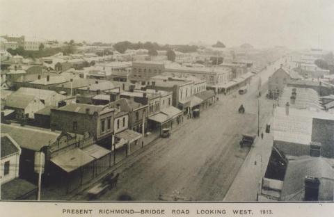 Present Richmond - Bridge Road looking west, 1912