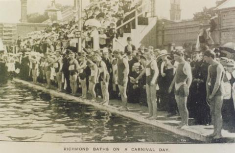 Richmond Baths on carnival day, 1912