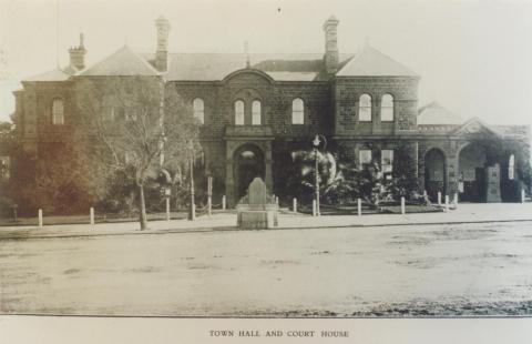 Town hall and court house, Footscray, 1916