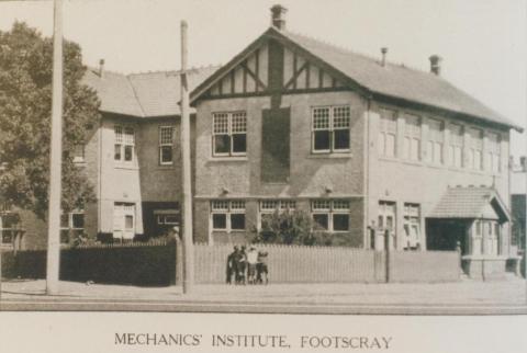 Mechanics' Institute, Footscray, 1921