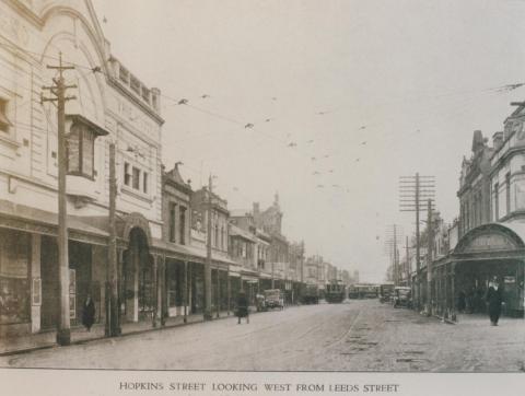 Hopkins Street looking west from Leeds Street, Footscray, 1924