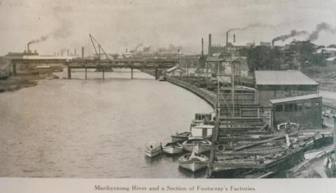 Maribyrnong River and Footscray factories, 1928