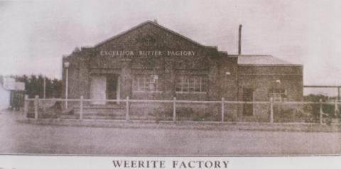 Excelsior butter factory, Weerite, 1934