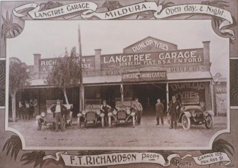 Langtree Garage, Mildura, 1917