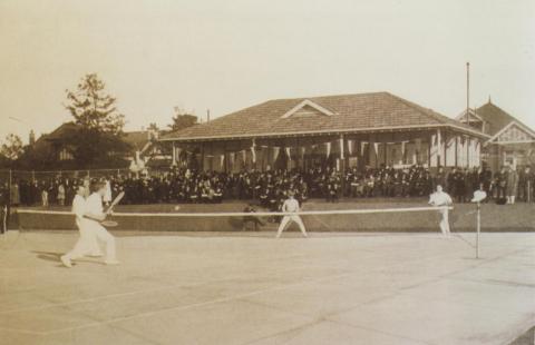 Orrong Park tennis courts, Prahran, 1922