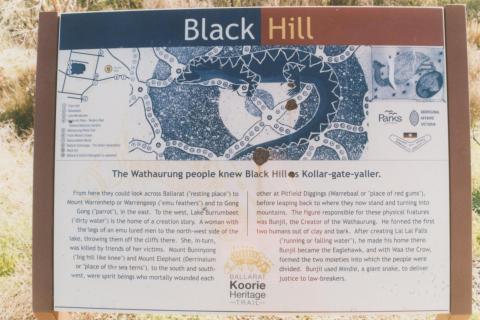 Black Hill Koorie Heritage sign, 2010