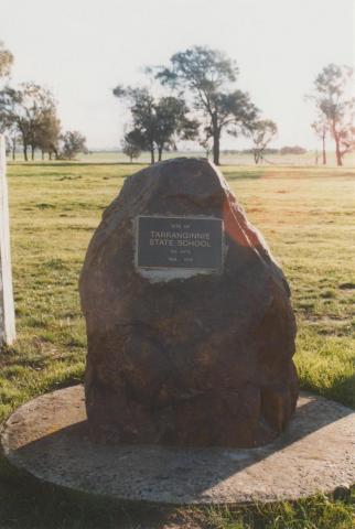 Plaque marking site of Tarranginnie State School, 2010