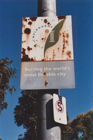 Melbourne Sign, Wellington Parade, Melbourne, 2012