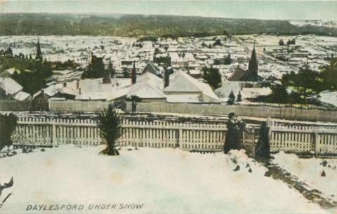 Daylesford under snow, 1910