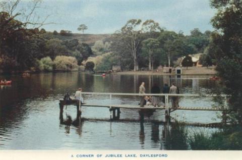 A corner of Jubilee Lake, Daylesford, 1957