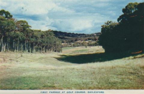 First fairway at golf course, Daylesford, 1957