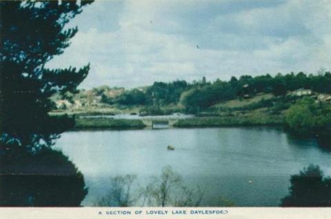 A section of lovely Lake Daylesford, 1957