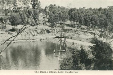 The diving stand, Lake Daylesford