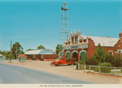 The fire station and RSL Hall, Eaglehawk