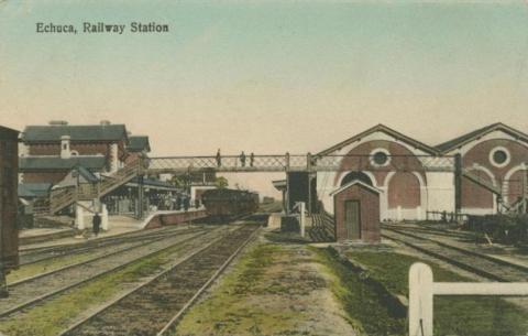 Echuca, Railway Station, 1909