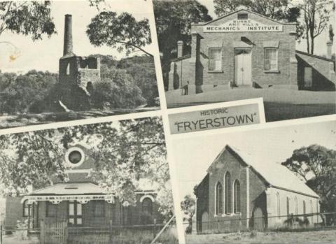 Fryerstown: Duke of Cornwall Mine; Burke and Wills Mechanics Institute; Court House: Methodist Church, 1979