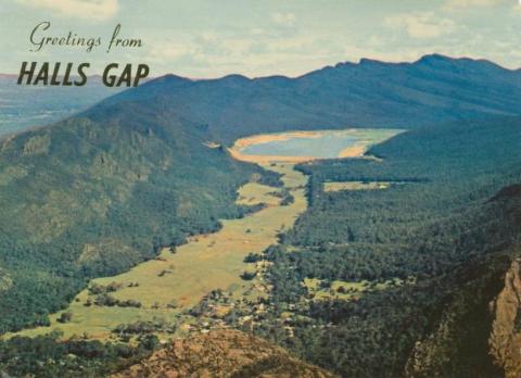 Halls Gap, Fyans Valley and Lake Bellfield from Mt Difficult Lookout