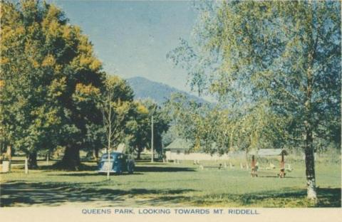 Queens Park, looking towards Mt Riddell, Healesville