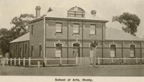 School of Arts, Henty