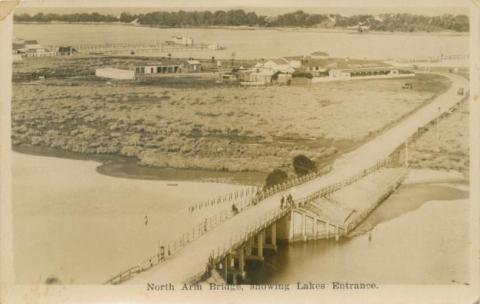 North Arm Bridge showing Lakes Entrance