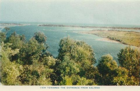 View towards Lakes Entrance from Kalimna, 1955