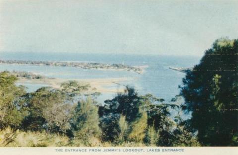 The Entrance from Jemmy's Lookout, Lakes Entrance, 1955