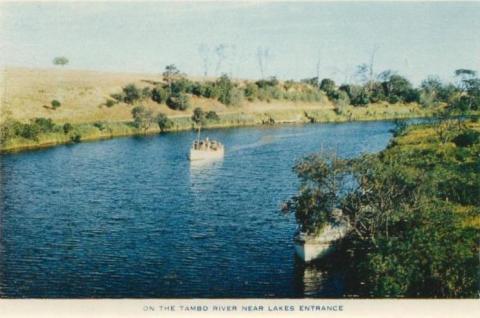 On the Tambo River, near Lakes Entrance, 1955