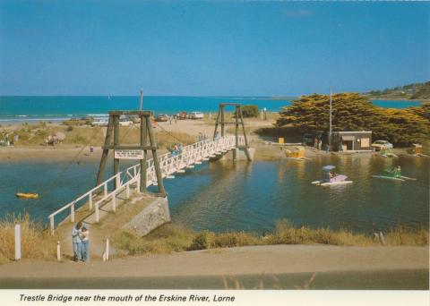 Trestle bridge at the mouth of the Erskine River, Lorne