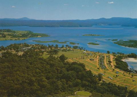 The Camp Park and Lower Lake with the Howe Ranges beyond, Mallacoota