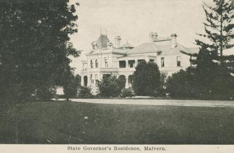 State Governor's Residence, Malvern, 1922